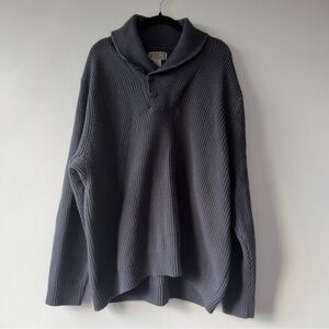 Duluth Trading Co Shawl Collar Crewneck Sweater - Charcoal